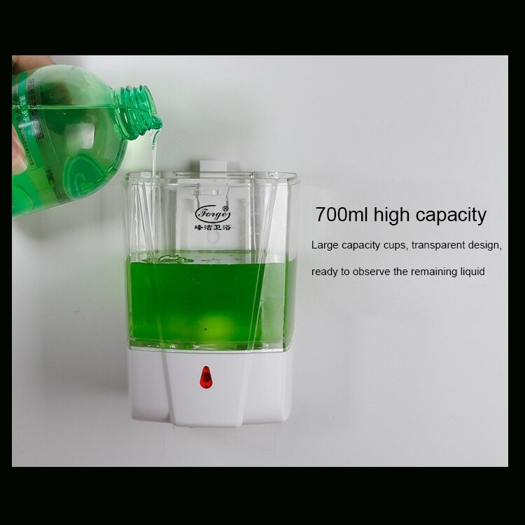 Dispensador automático de jabón líquido de 700ml montado en la pared dispensador automático de coche de inducción para suministros al aire libre de Hotel suministros para el baño del hogar