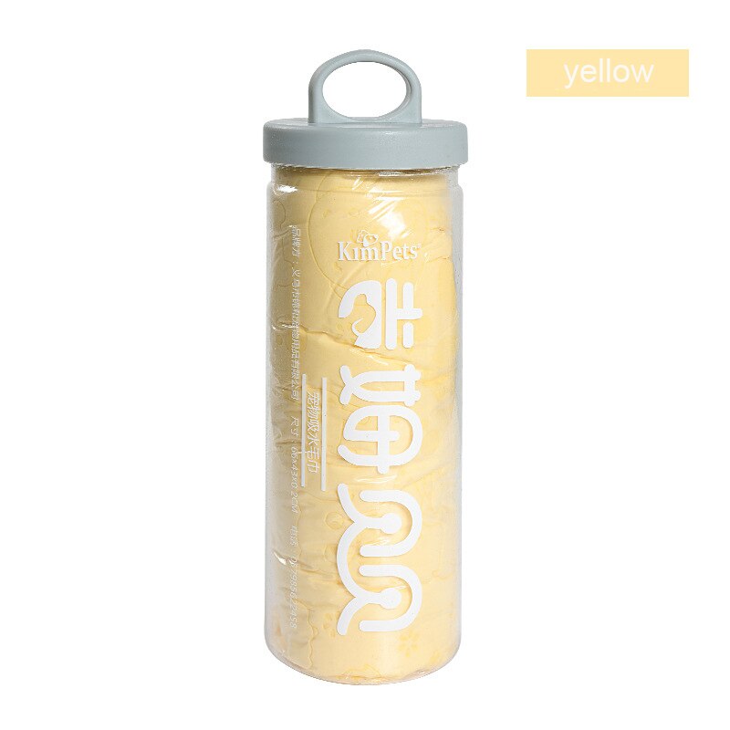 Szybkoschnący syntetyczny ręcznik kąpielowy dla zwierząt z jeleniej skóry – superchłonny, niepylący, miękki i zawiera wiaderko do przechowywania: Zielony