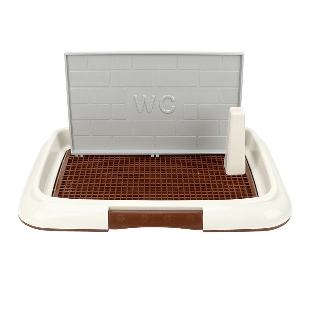Lattice Dog Toilet Potty Puppy Litter Tray Pee Training Bedpan Toilet Easy to Clean Pet Toilet Pet Product: Brown