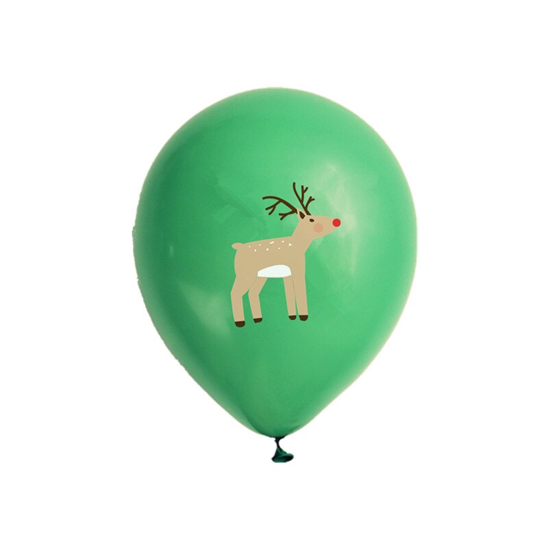 2 stk / sæt glædelig jul balloner krans rød grøn diy ballon kæde helium rund folie slik globos julemanden slik sukkerrør: 8