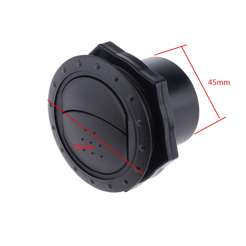 1 kpl 70 x 45mm matkailuauton kattoventtiili, poistoilman virtausventtiili, musta, kestävä abs-muovista valmistettu ilmanvaihtoaukko, lisävaruste