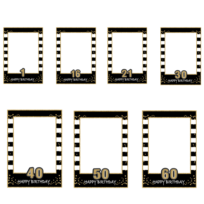 1 pz Buon Compleanno foto cabina Puntelli cornice per Bambini per Adulti Festa di Compleanno arredamento 1st 2nd 16th 18th 21st 30th Photobooth Puntelli Supplie