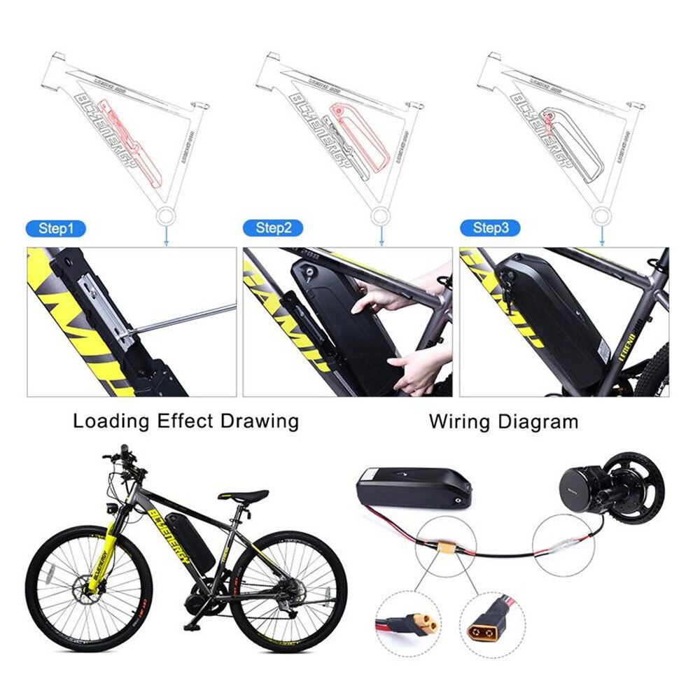 Ebike Battery Case ,36V 48V Electric Bicycle Bike Holder for Ebike