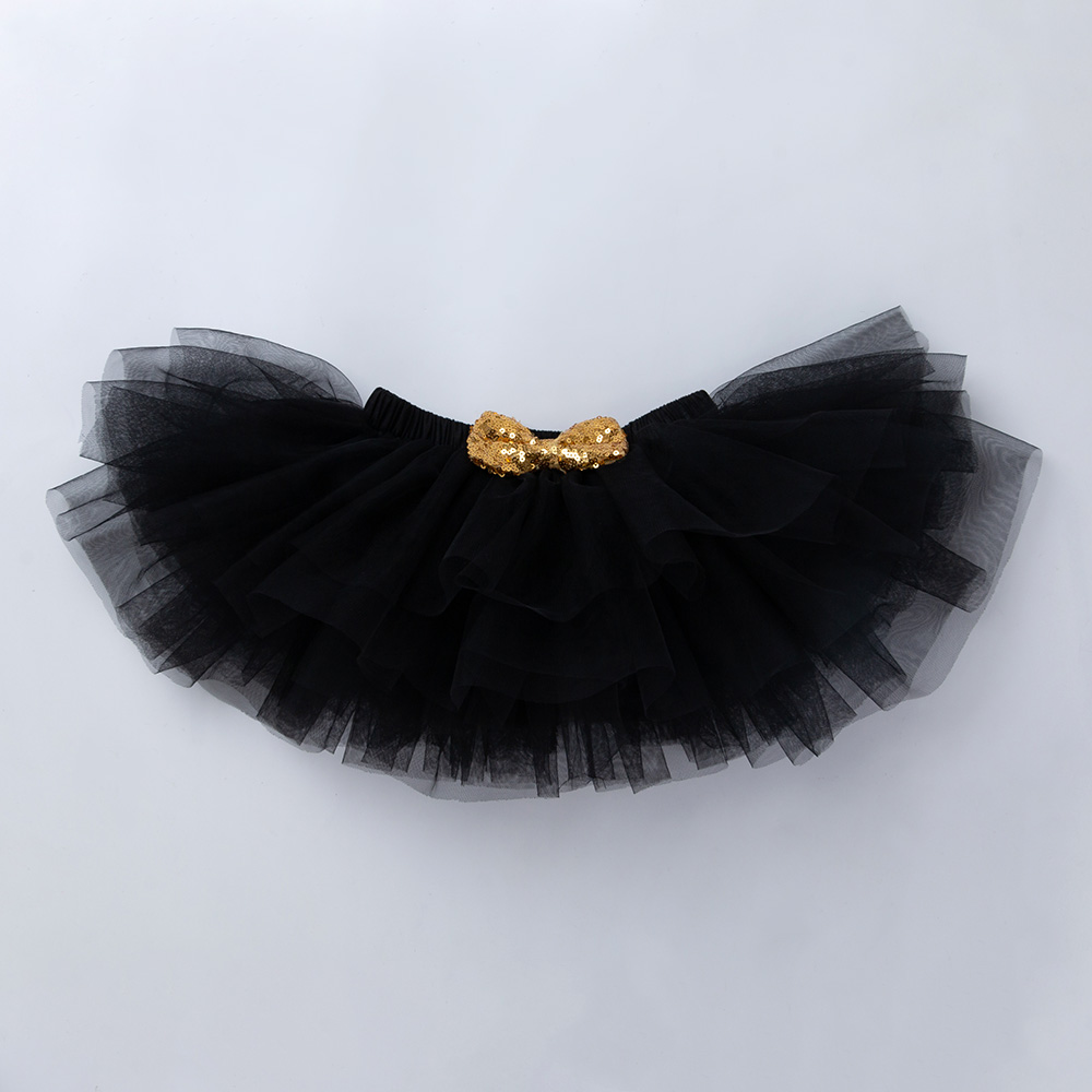 Pettiskirt – jupe Tutu solide pour bébé fille, jupe pour enfant en bas âge, avec nœud doré, d&#39;anniversaire, , de 0 à 2 ans, 2022: F