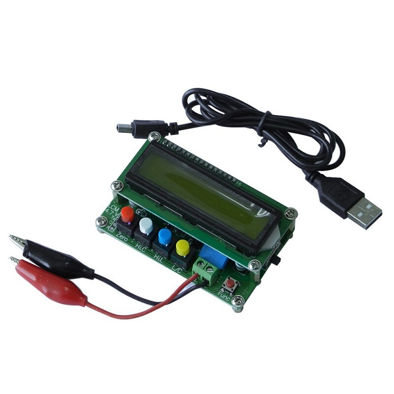 Mätare induktans kapacitet l / c mätare digital kondensator mätare lcd induktans mätare testare med usb datakabel