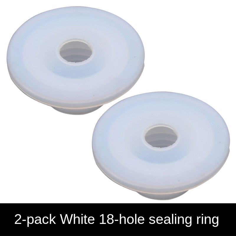 Toilet 40/50 Drain Pipe Deodorant Silicone Seal Washer Drain Pipe Air Conditioning Pipe Dual Purpose Anti-backwash: White 18holes (2Pcs)
