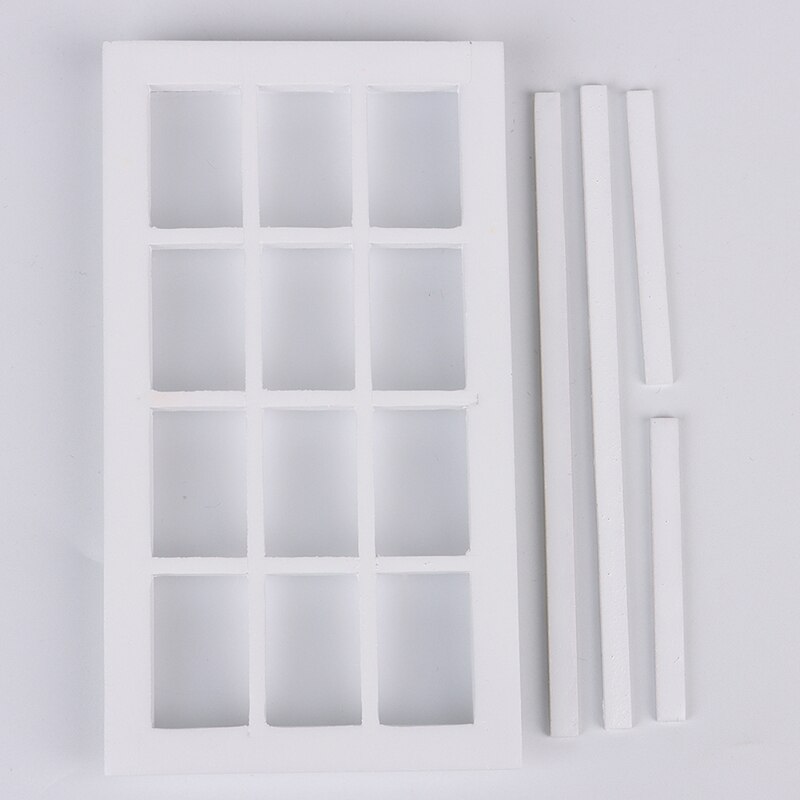 1pc DIY Wooden Window Door Doll house Accessories Pretend Play Toy for kids 1:12 Doll House door Furniture Simulation Miniatures: 13.2x7.5cm