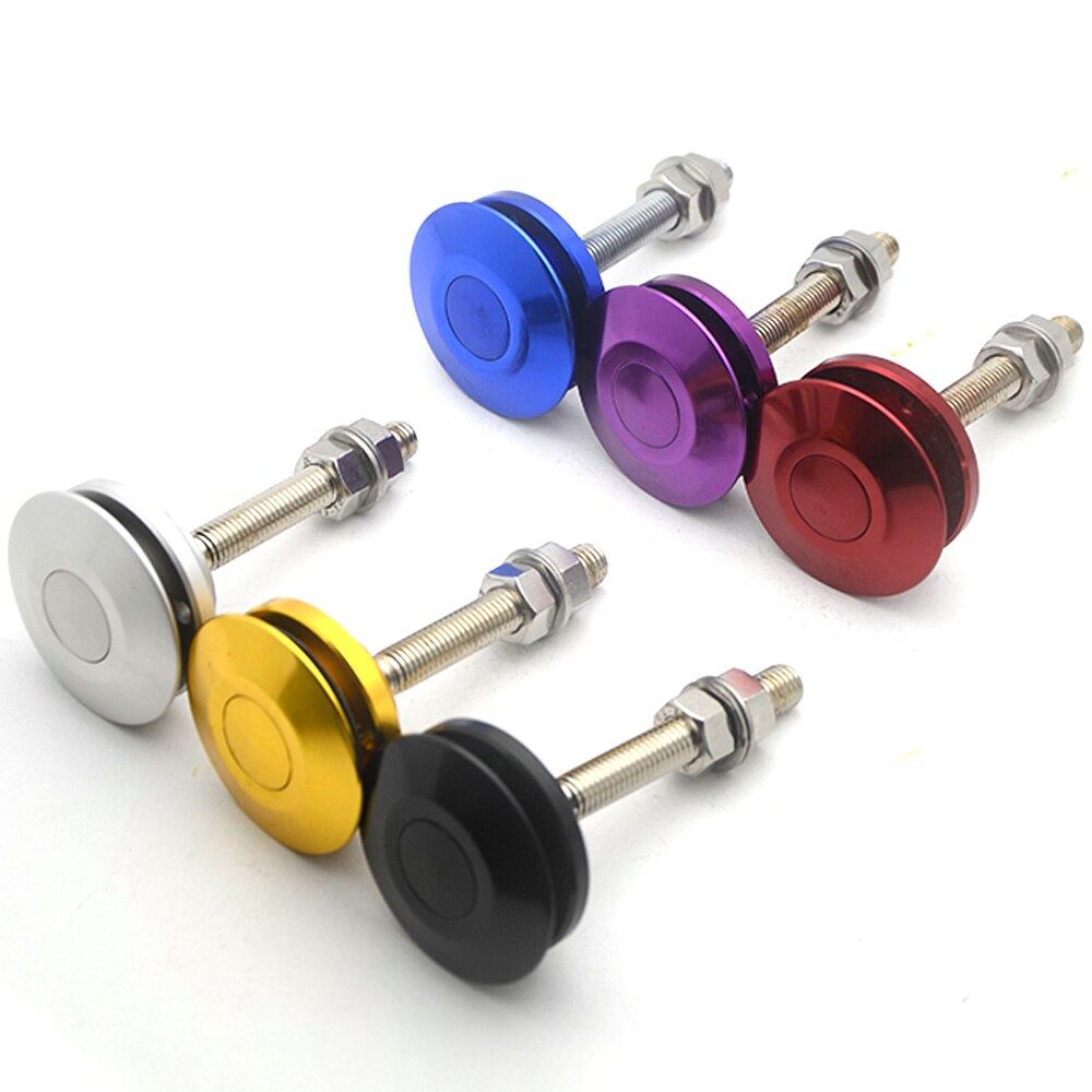 Universal Push Button Billet Hood Pins Lock Clip Kit Engine Bonnets Lock Aluminum Car Quick Latch