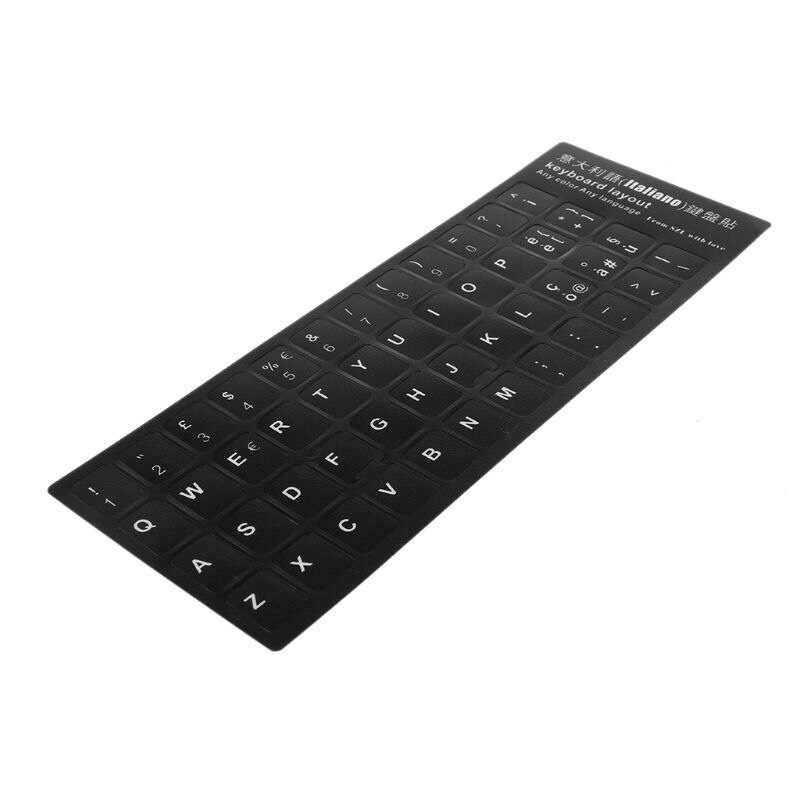 dauerhaft Russische/Französisch/Spanisch/Japanisch/Deutsch/Arabisch/Koreanisch/Italienischen Tastatur Sprache Aufkleber Schwarz hintergrund