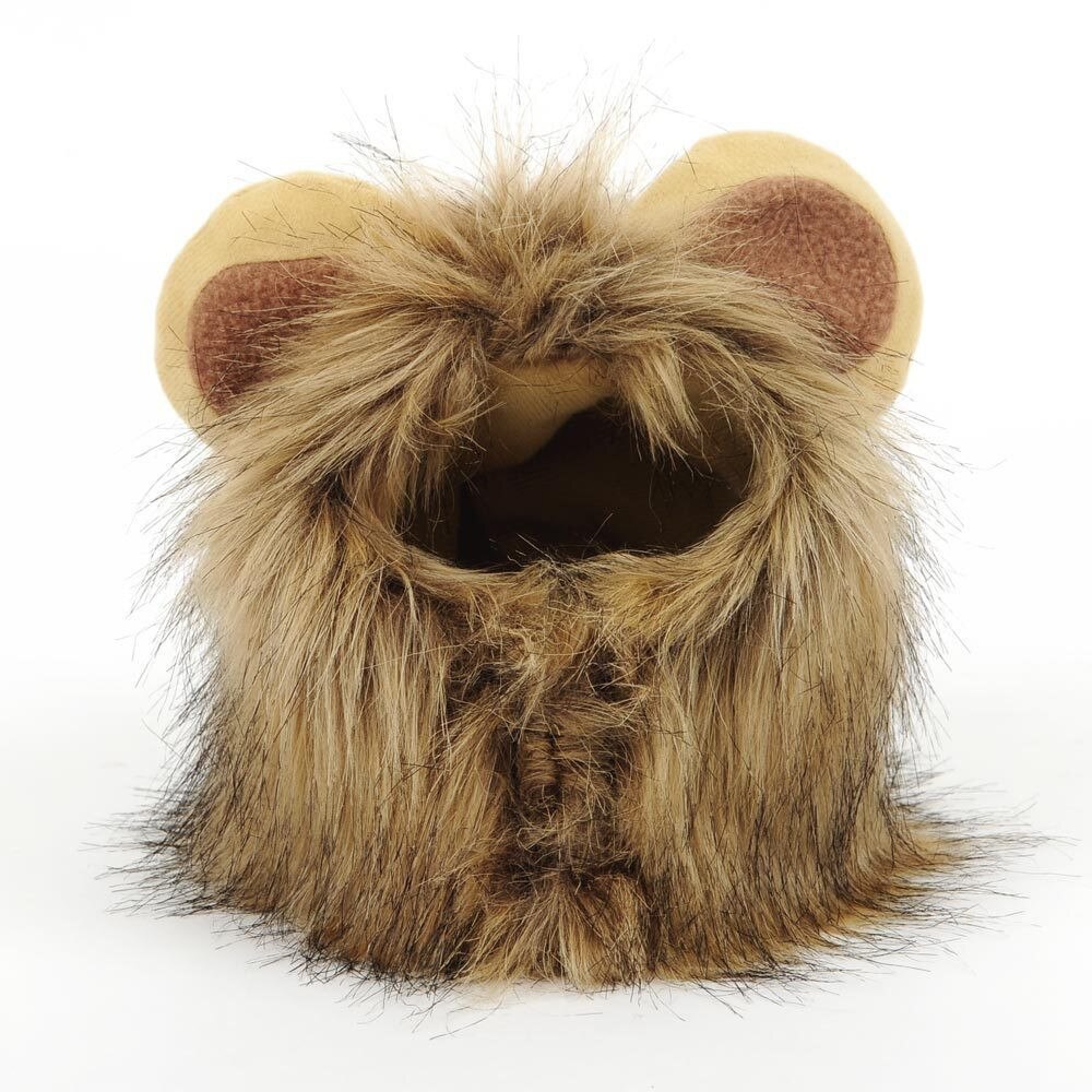 Grappige Leuke Huisdier Kostuum Cosplay Lion Mane Pruik Cap Hoed Voor Kat Halloween Xmas Kleding Fancy Dress Met Oren