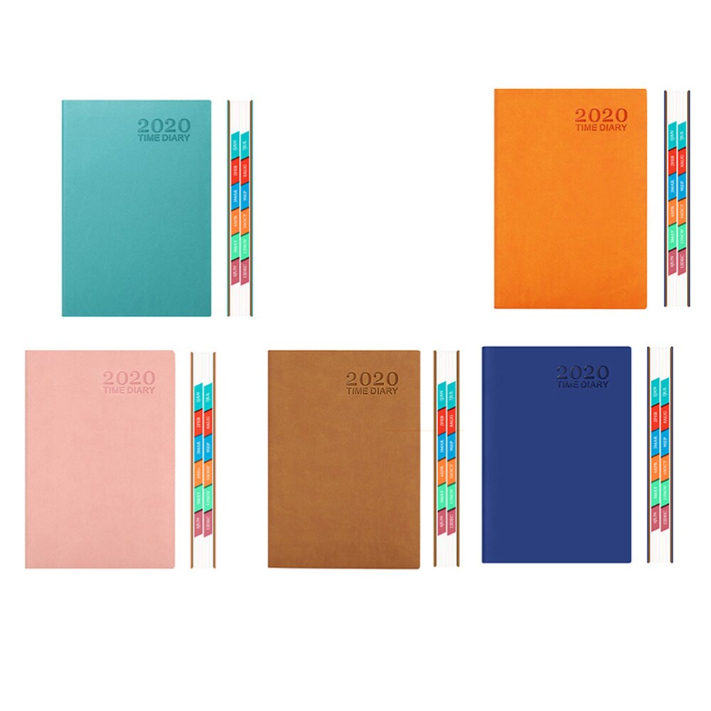 Exquisite A5 Planner Efficiency Agenda Schedule Notebooks Diary Stationery for Home School Office (Orange)
