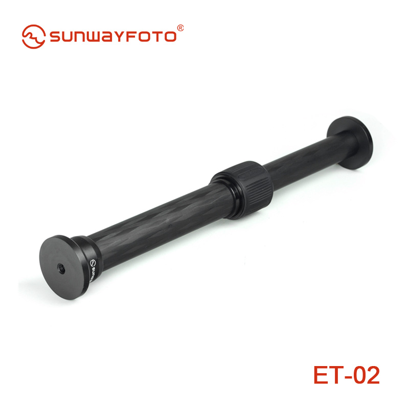 SUNWAYFOTO ET-02 Tripod Extension Tube 24mm Carbon Fiber Material for Tripod with 1/4 -3/8 Screw for Dslr Camera Accessories