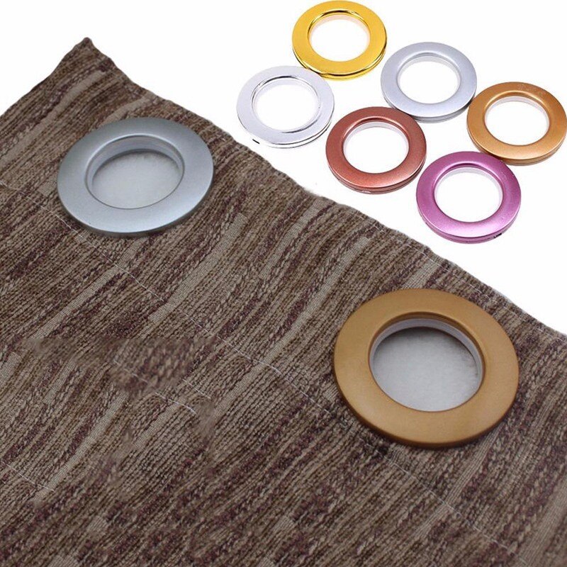 Anneaux en plastique | Accessoires de rideau de décoration de maison de neuf couleurs, œillets de rideau, anneaux de tige Top et à faible bruit