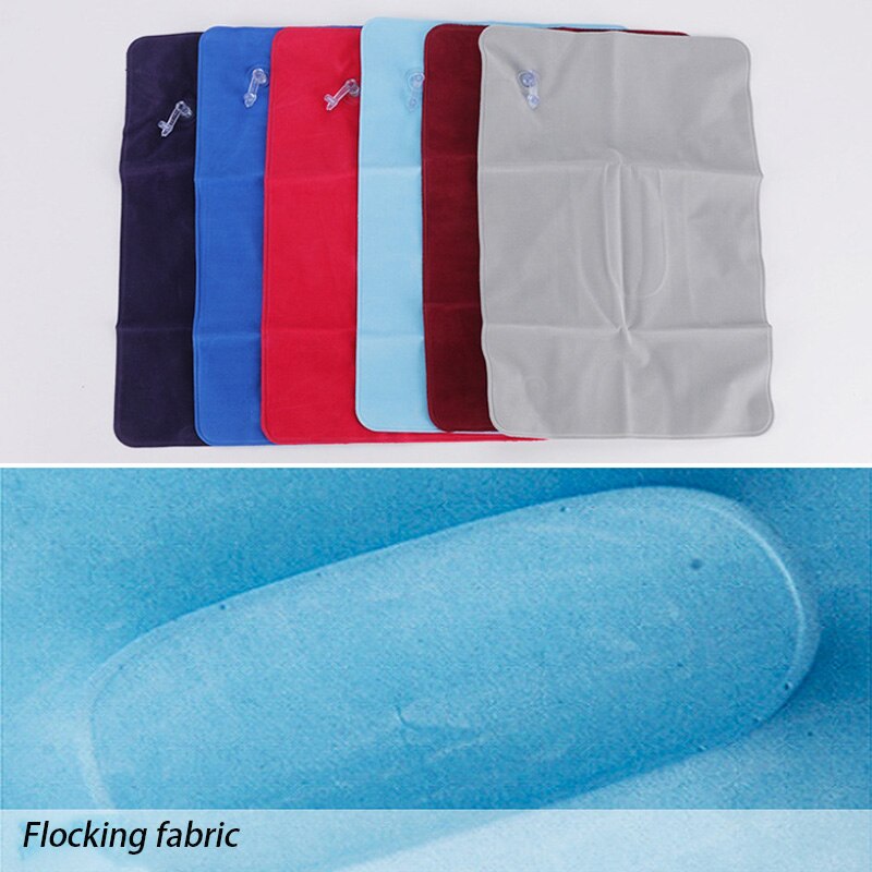 Inflatable Pillow PVC Nylon Sleep Air Pillows Ultralight Home Cushion Camping Travel Hiking Beach Car Plane Head Rest Camp Gears