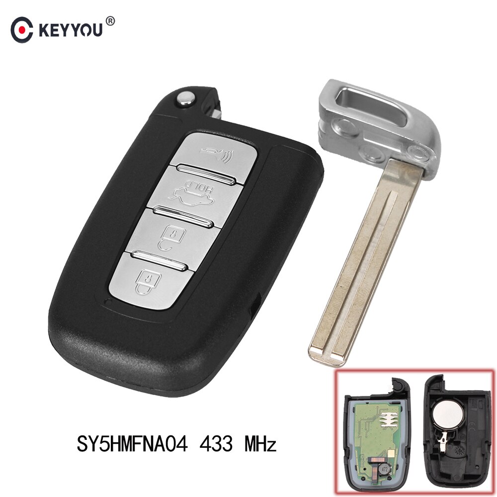 KEYYOU Smart Remote Control key Keyless Entry Fob 4 Button 433MHz With ID46 Chip for Hyundai I30 IX35 SY5HMFNA04