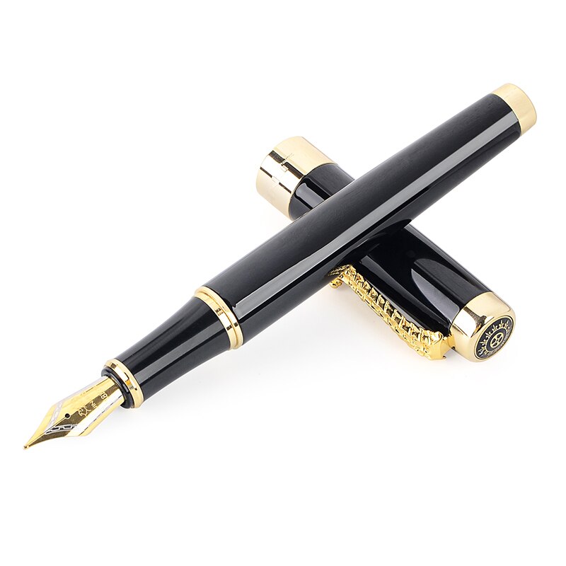 Pluma estilográfica Jinhao 1200 de de dragón oriental de lujo, bolígrafos de tinta para de negocios y oficina, útiles de papelería para escritura y escuela: Black