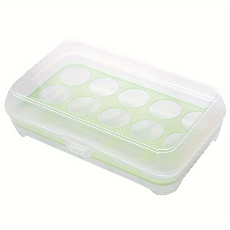 Kitchen Refrigerator Egg Preservation Box Portable Egg Box Bracket Out Picnic Egg Protection Box Storage Box Kitchen Accessories: Light Grey