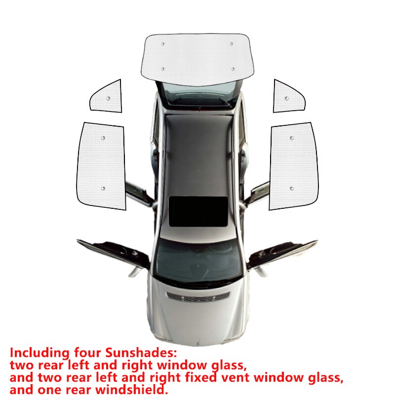 Full Cover Sunshades For Mitsubishi Outlander CW ZG ZH 2007 Car Sun Protection Windshields Side Window Visor Accessories: WHITE