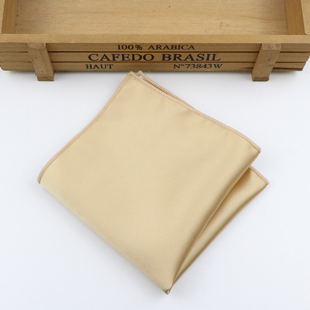 Mouchoir de poche carré en Polyester de couleur unie pour hommes, accessoire de mariage, classique, vert, bleu marine, à la , 23x23CM: 5