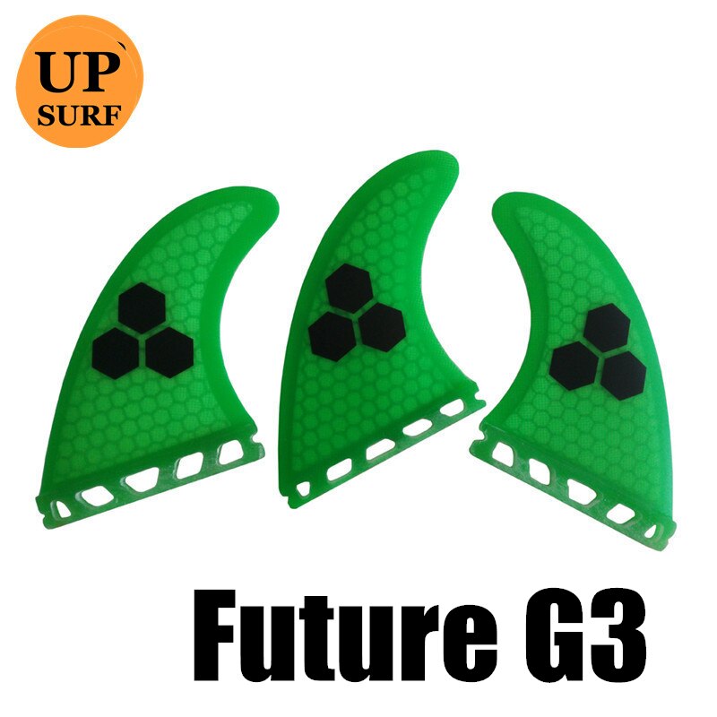 Future Fins-aletas para tabla de surf Future G3/G5/G7, 3 piezas por set: Green G3