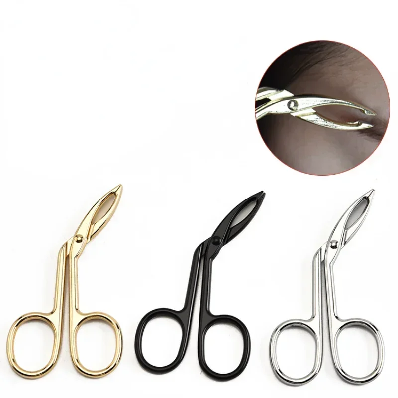 Profession elle Ellbogen Augenbrauen zange Clip Schere Pinzette gerade spitze Edelstahl Augenbrauen Zupfen Make-up Beauty Tools