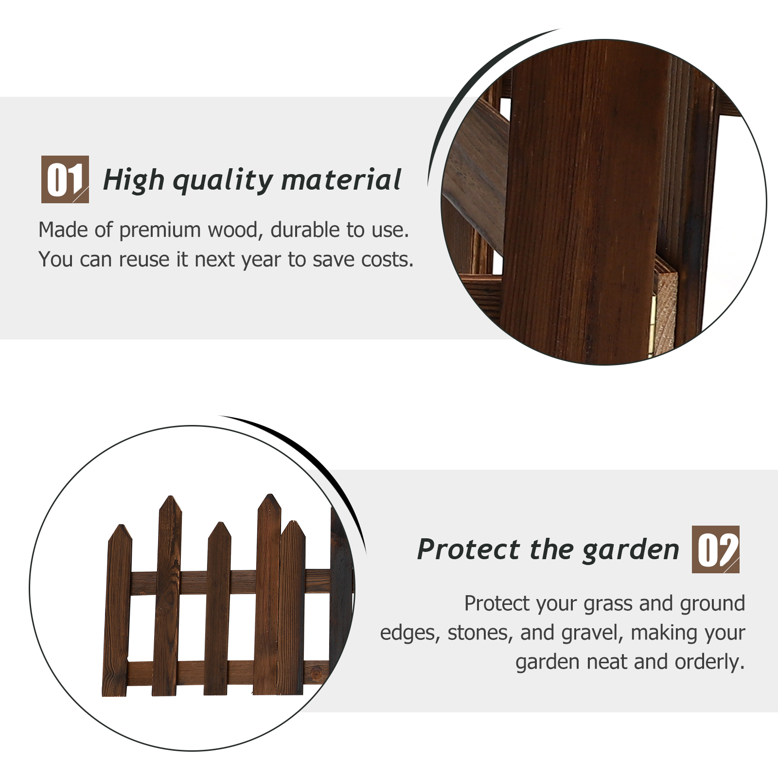 1 Set of Anti Corrosive Partition Fence Garden Fence Adornment for Hotel