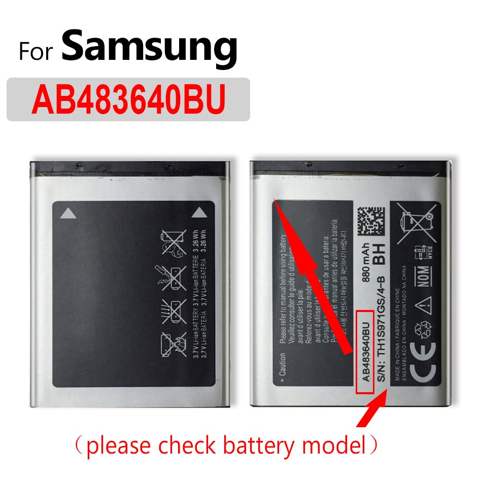 • Batteria EB-BJ120CBE per Samsung Galaxy mini GT S5570 S5250 S5330 S5750 S7230 T499 J120F J250F J260F G530H: AB483640BU