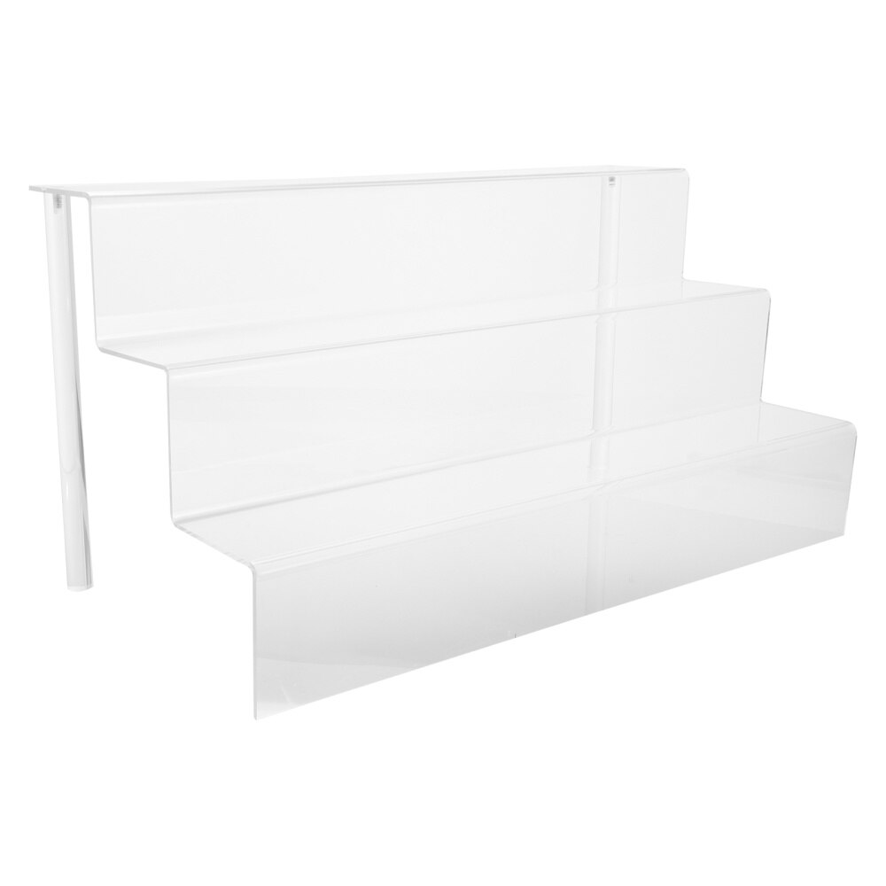 3 Steps Transparent Acrylic Display Stand Shelf for Cosmetics Jewelries Cakes: As Shown 1