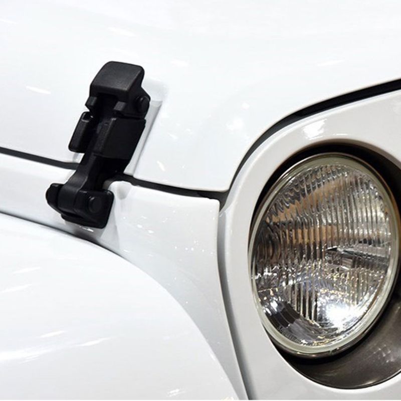 2 travas para trava de capô de carro, fivela abs para jeep wrangler jk, acessórios ilimitados de proteção, 2007-2016