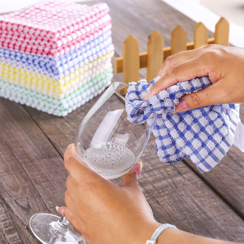 Dishcloths for Kitchen - 10 Pack of Eco-Friendly Dish Towels and Dish Cloths Sets for Kitchen- Absorbent Dish Cloth