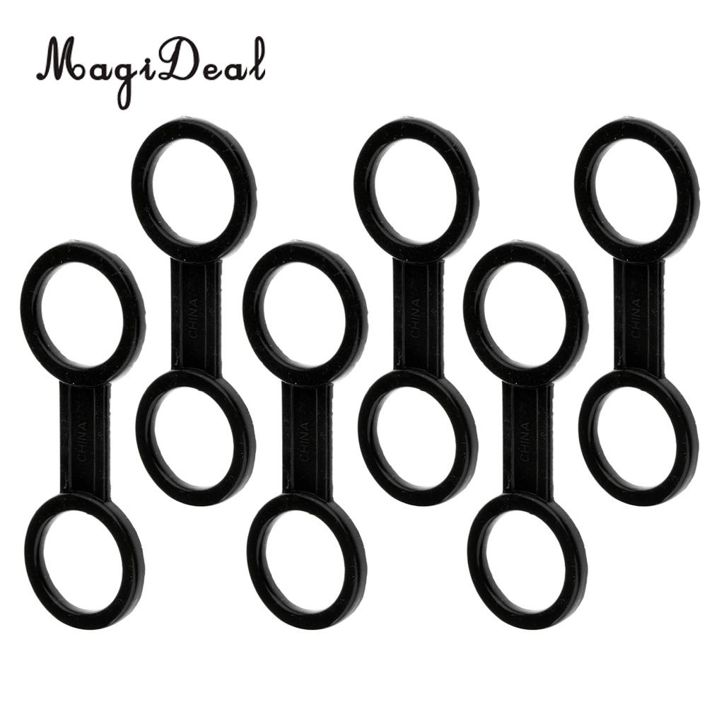 Magideal 6 Stukken Comfortabele Duiken Snorkelen Snorkel Masker Keeper Houder Retainer Zwart Zwemmen Kajak Freediving Acce