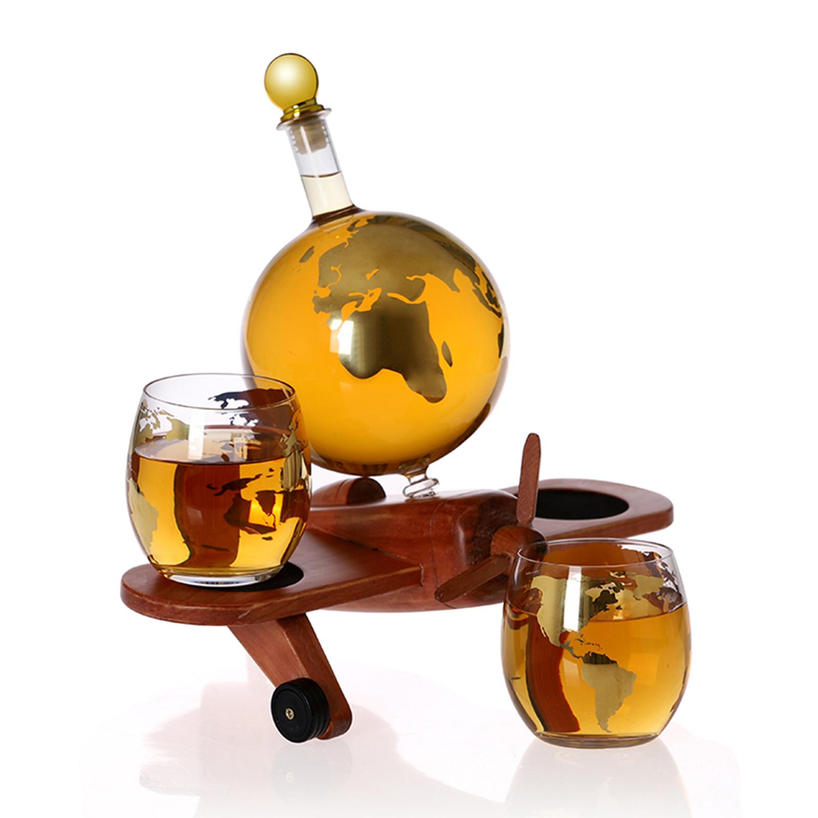 Whisky Decanter Airplane Whisky Dispenser For Liquor Bourbon Vodka Wine Glass Decanter Globe
