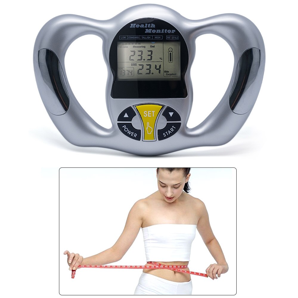 Portable Digital BMI Tester LCD Screen Body Fat Monitors Care Analyzer Handheld Fat Meter Detection: Default Title