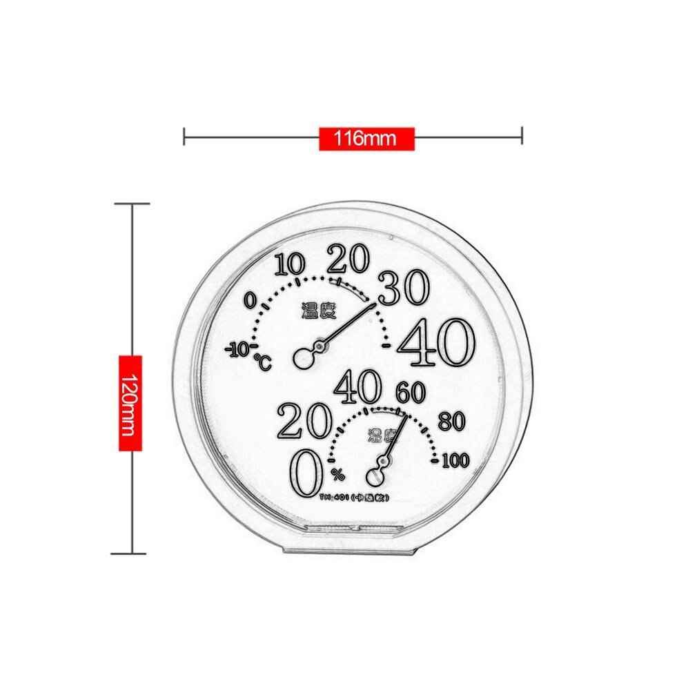 TH401 Portable Indoor Outdoor Thermometer Hygrometer Mini Pointer Temperature Humidity Monitor Meter Weather Station Tools