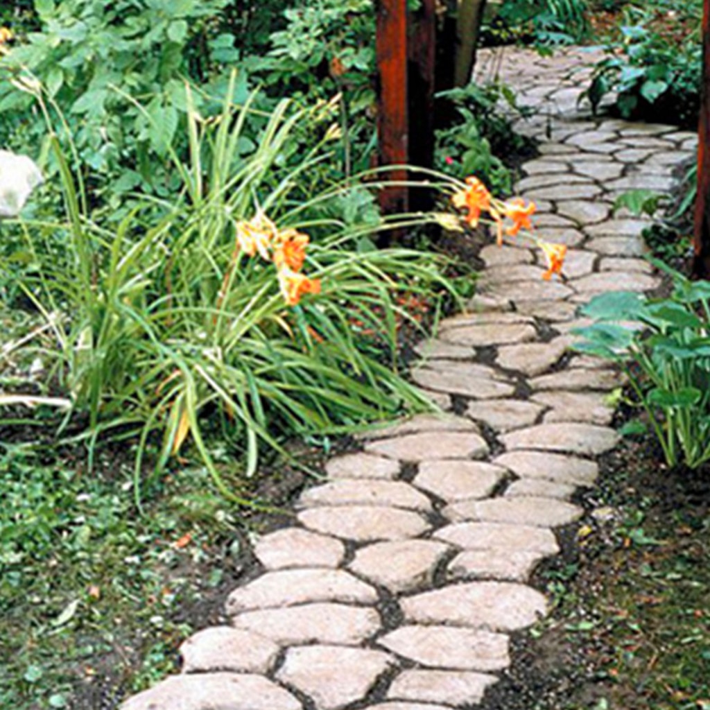 Fabricant de moules de chemin de jardin, bricolage, pavage de sol en plastique, ciment, brique, moules en béton, décoration de route en pierre de jardin