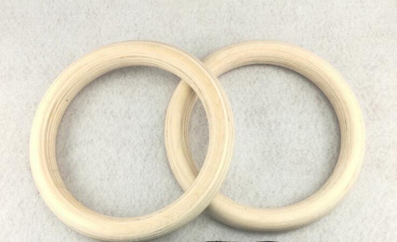 Wooden or ABS for choice Exercise Fitness Gymnastic Rings Gym Exercise Cross fit Pull Ups Muscle Ups Gym Building Ring: wood 2 rings