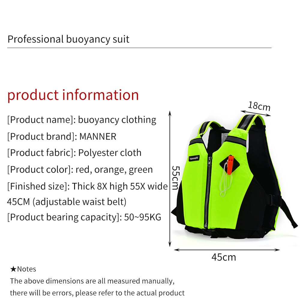 Adults Life Jacket Safety Life Vest Water Sports Fishing Water Ski Vest Kayaking Boating Swimming Drifting One Size For 50-95KG