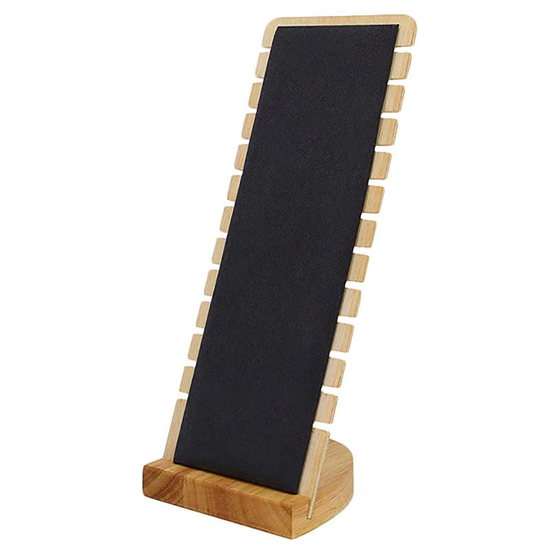 12 Bit Bambus Schmuck Sammlung Display Halskette Ohrringe Armbänder Ringe Lagerung Display Halterung Halter Schaufenster Organizer: Black