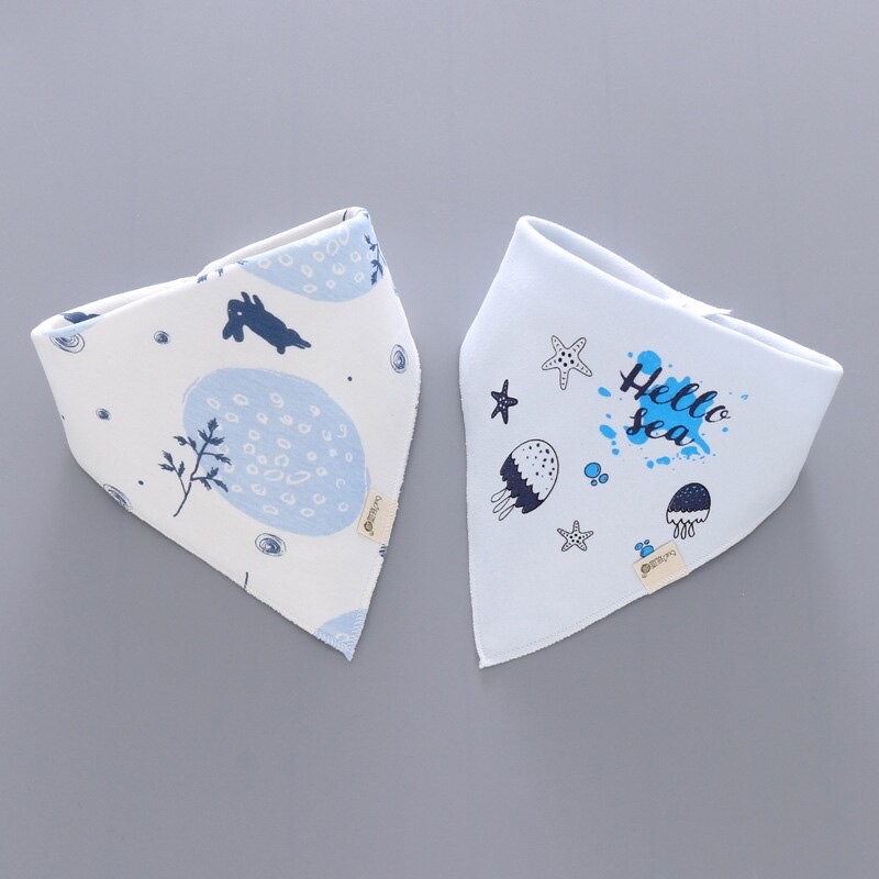 2 pièces/ensemble Burp chiffons pour bébé coton bavoirs alimentation bavoirs Bandana Triangle écharpe salive pour bébé soins WWD005