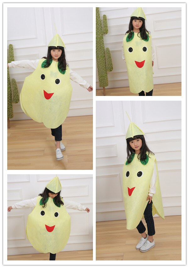 Kinder Kinder Kinder der Tag Cartoon Obst wassermelone/Erdbeere/apple Halloween Party Kostüme Cosplay Kleidung für Junge Mädchen: Pear