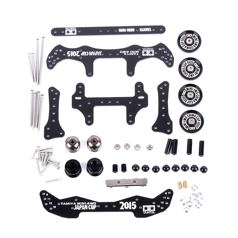 1 Set MA/AR Chassis Modification Set Kit for Tamiya Mini 4WD RC Car: Black