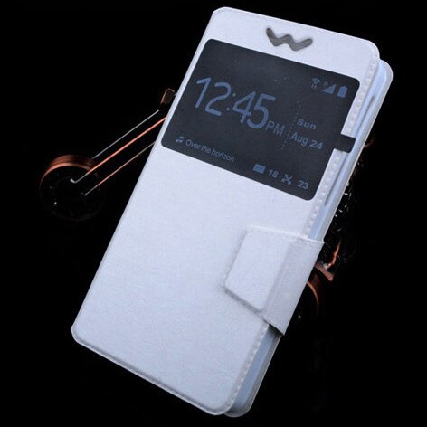 Flip Push Up Phone Case voor Pelephone Gini W5 PU Lederen Silicon Smart Telefoon Gevallen voor Pelephone Gini W5