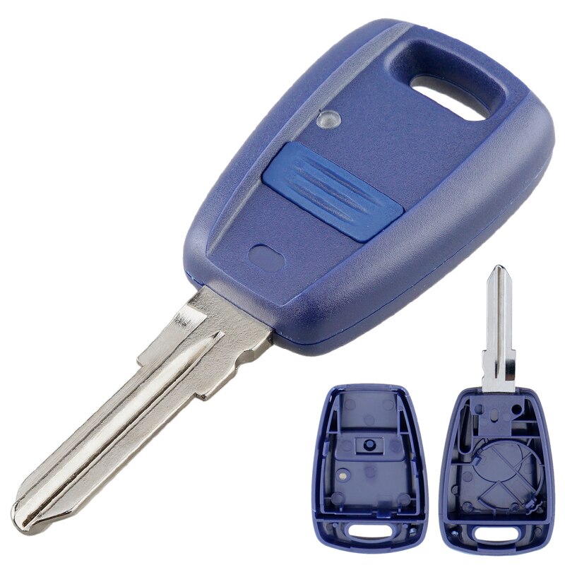 Étui bleu Durable pour clé de voiture, 1 pièce, 1 bouton, coque de remplacement pour télécommande avec lame GT15R, adapté à Fiat Punto Doblo Bravo