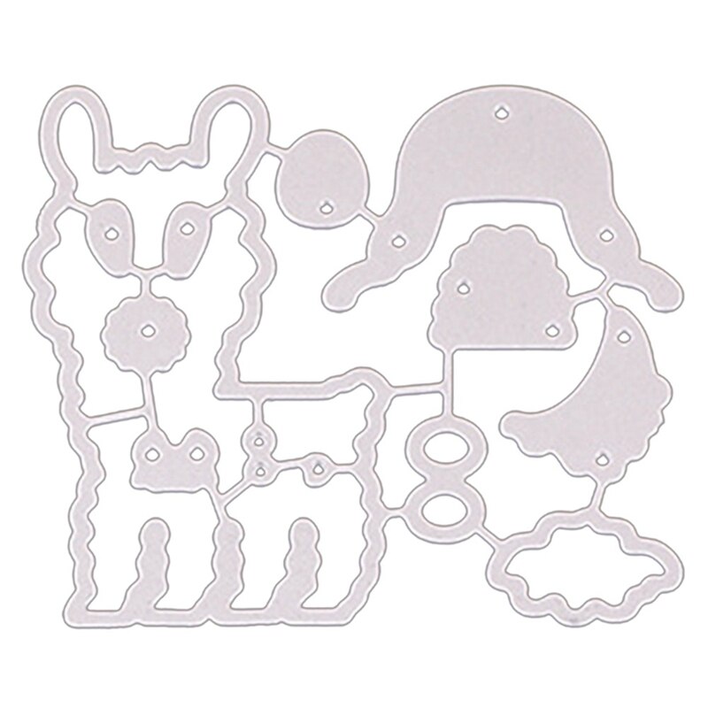 Llama artesanía Metal troqueles preciosas Alpaca plantillas de matrices para álbum de recortes papel tarjeta artesanía grabado troquelado