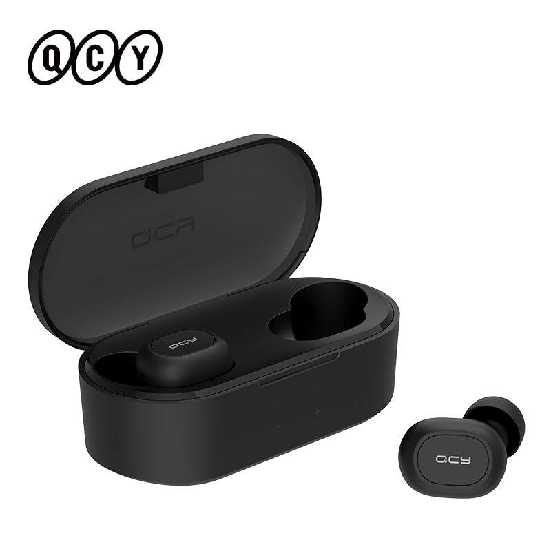 QCY QS2 TWS Headphones Bluetooth V5.0 3D Stereo Sports Wireless Earphones with Dual Microphone, Auto Connect