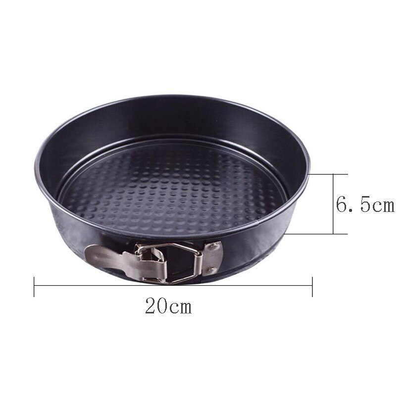Round Non-stick Carbon Steel Cake Mold Metal Baking Model Pastry Cakes Grilled Tray Detachable Bottom Disc For Kitchen Bake: 20CM