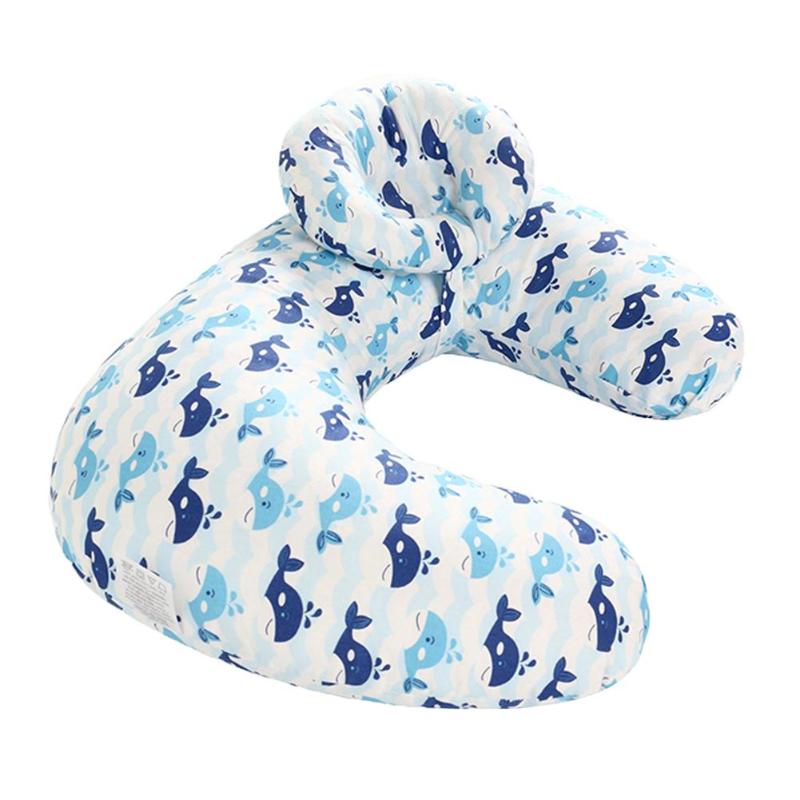 Oreillers d'allaitement pour bébés | 2 pièces/ensemble, oreiller d'allaitement pour bébé, coussin d'allaitement pour nourrissons en forme de U, coussin d'alimentation pour -né en coton: Whale