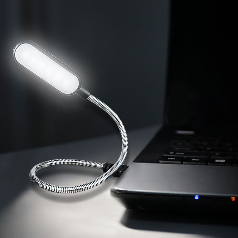 Draagbare Usb Led Mini Boek Licht Leeslamp Tafellamp Flexibele 6Leds Usb Lamp Voor Power Bank Laptop Notebook home Decoratie