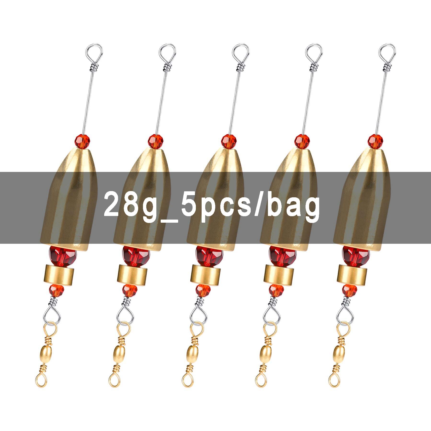 Booms Fishing CRR Brass Fishing Sinker Carolina Ready Rig: U-28g-5pcs-bag