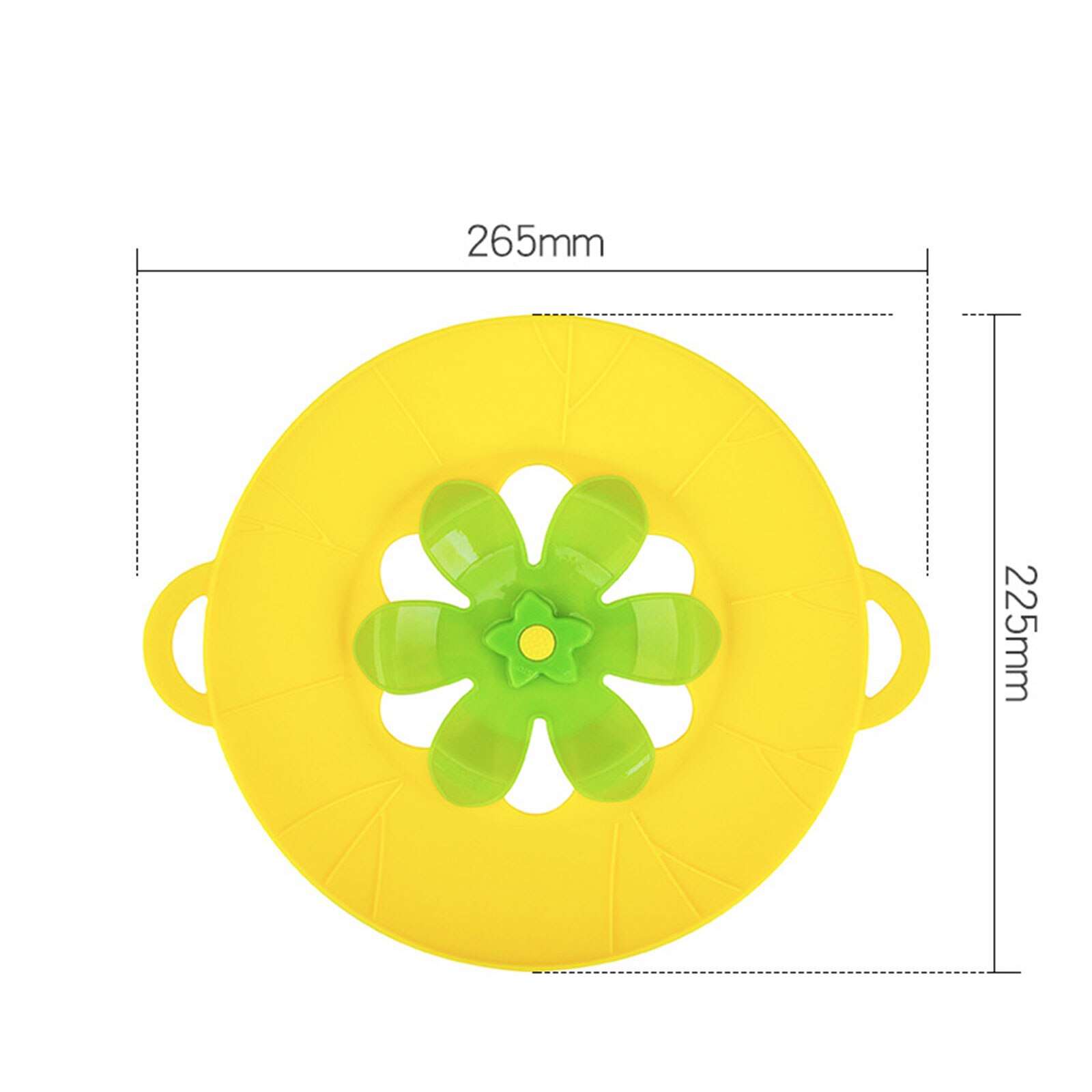 Spill Stopper Lid Cover Practical Boil Over Safeguard Anti-Spill Lid Cover Rotatable Pot Pan Gadgets: Yellow S
